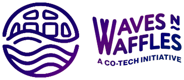 Waves 'N Waffles Logo